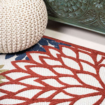 Minori Floral High-low Area Rug